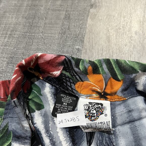 VTG Kennington Canoeing Hula Girls Gray Loop Collar Hawaiian Rayon Button Shirt - Picture 6 of 6